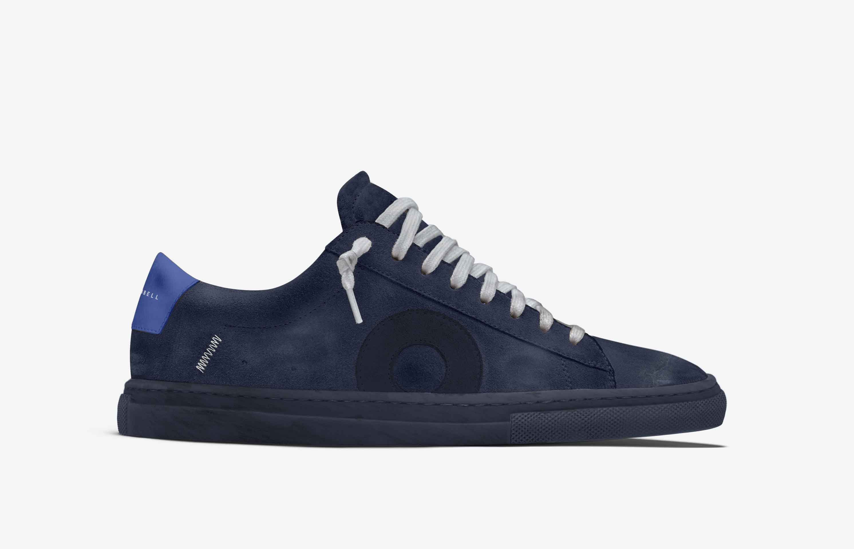 Oliver Cabell Low 1 Mens Trainers Navy UK-058723